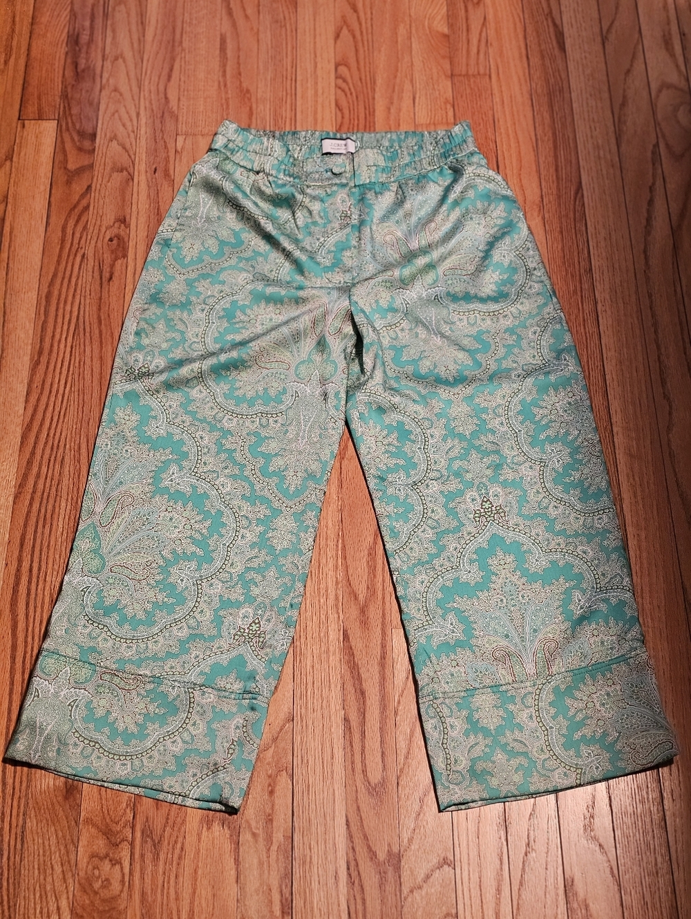J. Crew Pull-on Cropped Pant in Ratti Pendant Paisley
